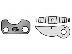 Felco 2/3-1 set: mes, veertje en aanpassingssleutel