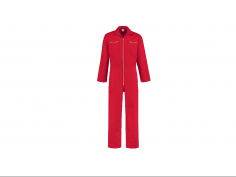 Kinderoverall katoen rood