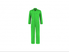 Kinderoverall polyester/katoen appelgroen